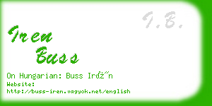 iren buss business card